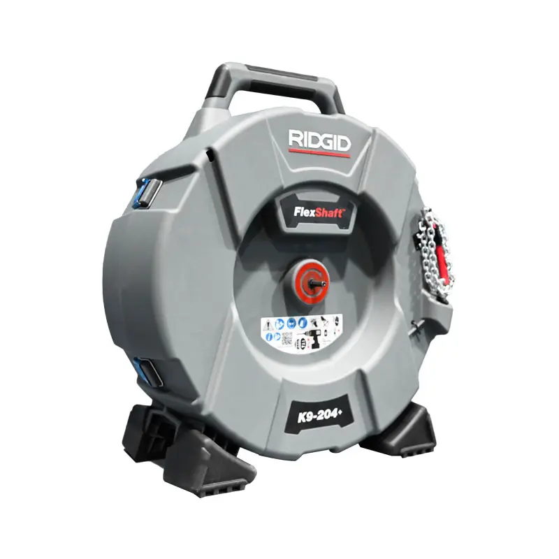 RIDGID K9-204 FlexShaft — профессиональный инструмент для прочистки труб среднего диаметра на глубину до 21 метра