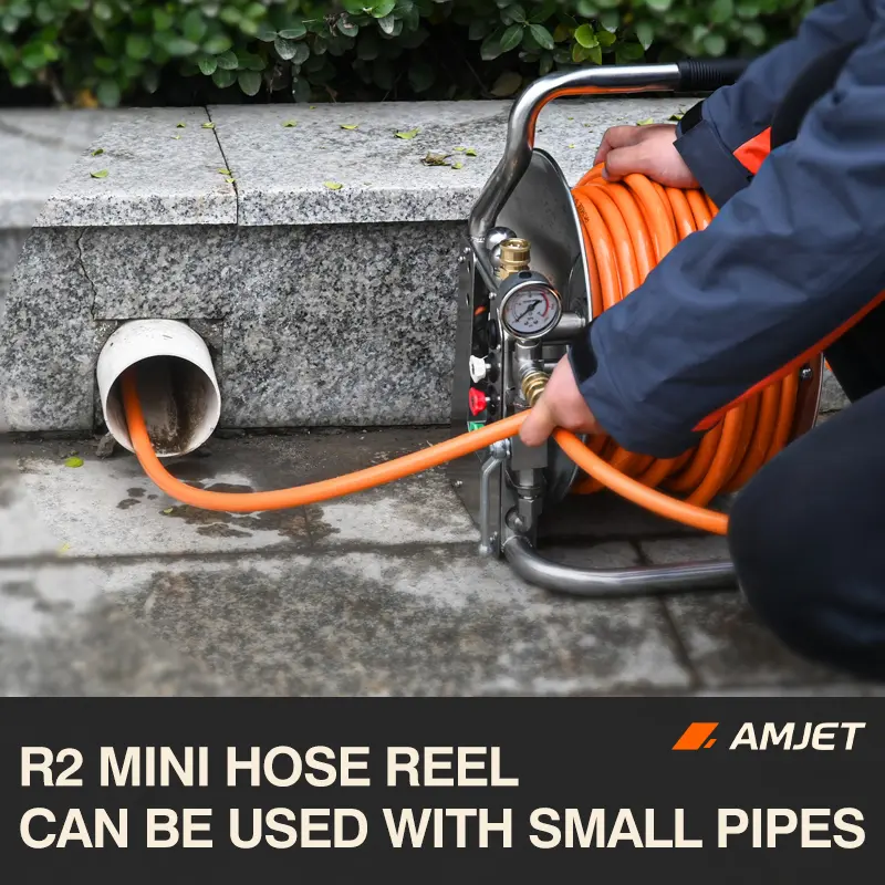 Катушка R2 Mini от AMJET — профессиональная организация шланга там, где важен каждый килограмм
